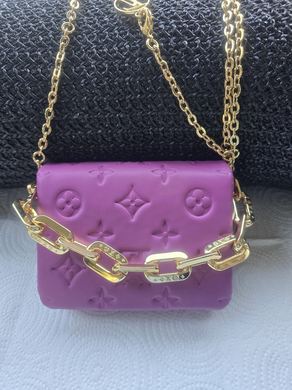 Fuschia Puffy Small Crossbody